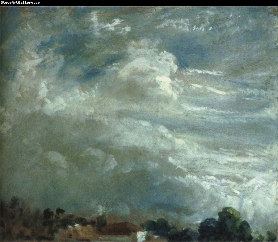 John Constable Cloud Study over a horizon of trees